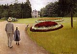 Gustave Caillebotte Wall Art - The Park on the Caillebotte Property at Yerres